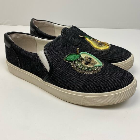 SAM EDELMAN EVELINA SLIP ON SNEAKER WITH FRUIT APPLIQUE SIZE 9 - Picture 3 of 10